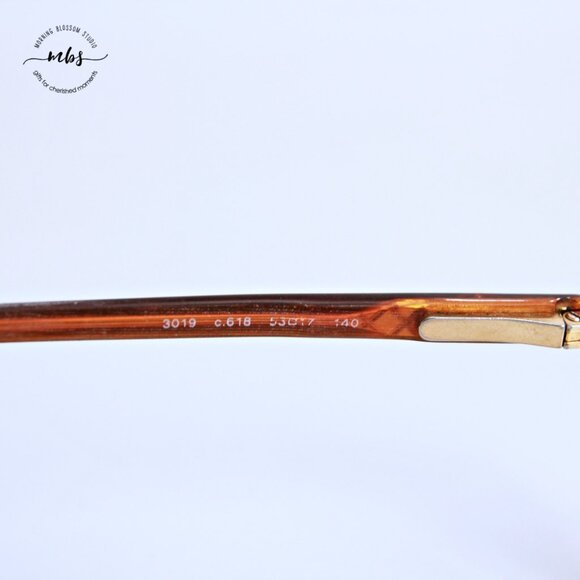 Chanel Cat Eye Vintage Eyeglasses Frame Black Brown Gold 50-17-140 - Picture 12 of 13